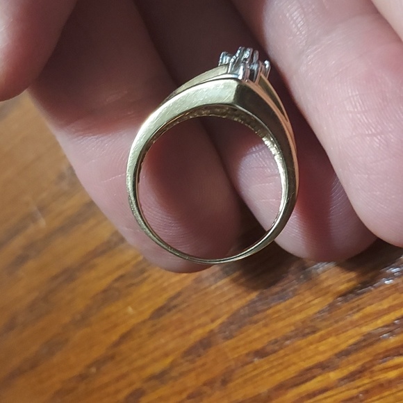 💎💍10K Yellow Solid Gold Diamond Vintage Cluster Ring  6.06 Grams - Picture 14 of 16